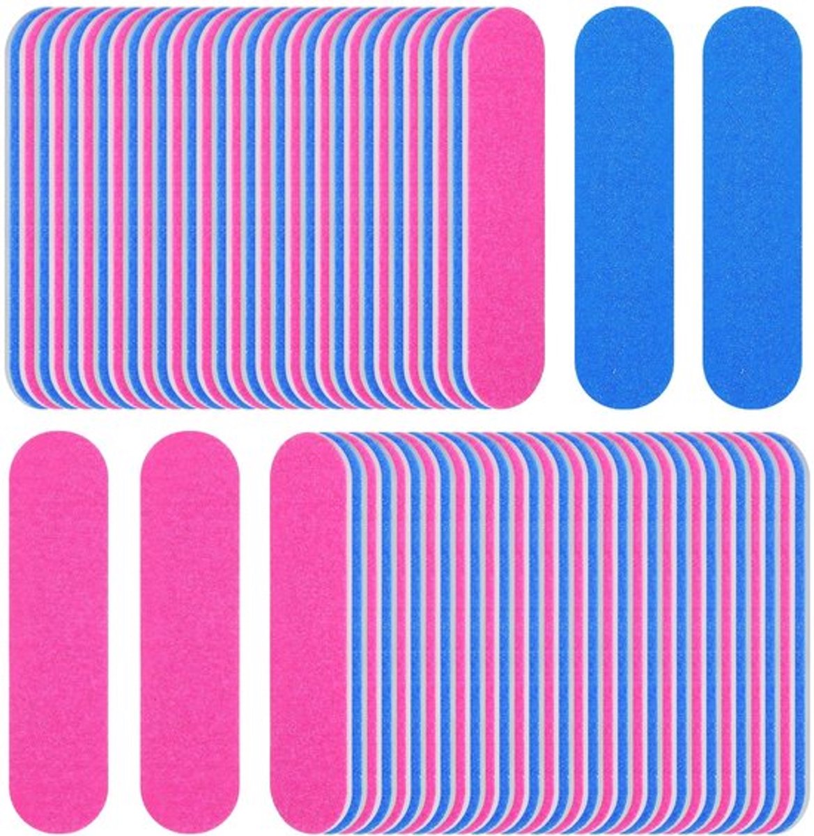 Nagelvijl Professioneel - 100 Stuks - Houten Nagelvijlen - Dubbelzijdig - Geschikt voor Natuurlijke/Acrylnagels - 5 x 1,2 cm