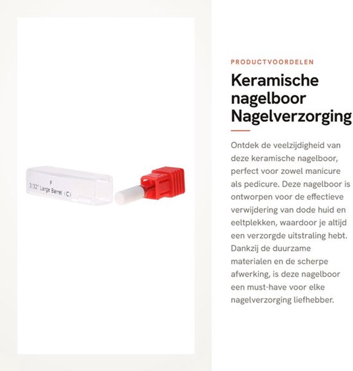 Nagelboor Keramisch - Nageltips 4 Stuks - Manicure/Pedicure - Duurzaam - Hoogwaardig Roestvrij Staal - Eeltverwijdering - Nagelfrees