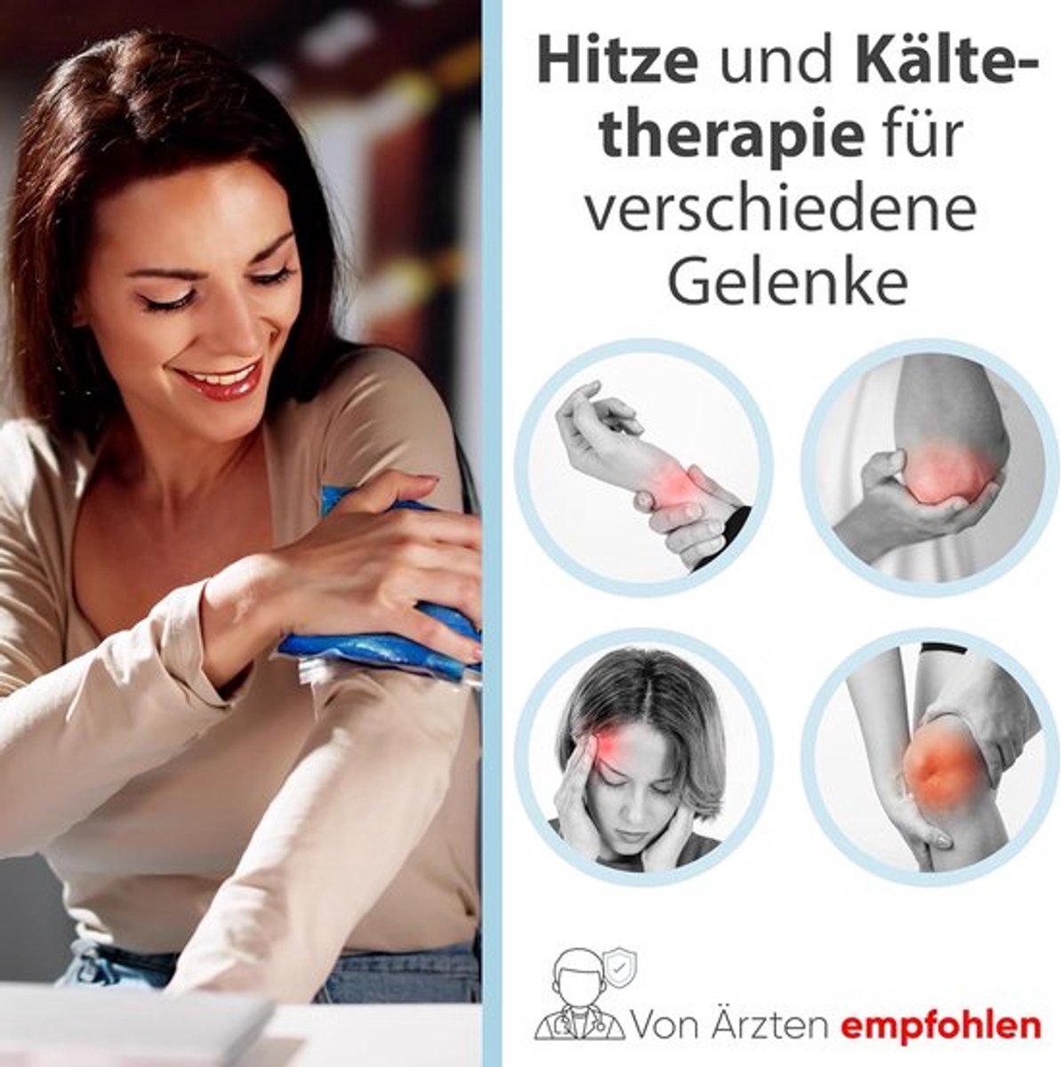 SnelShoppen - Set van 3 Koelcompressen - Modern Zacht Gel - Langdurige Koeling - Mouldable Koelpad voor Gezicht, Armen, Benen - Koelpack voor Camping,