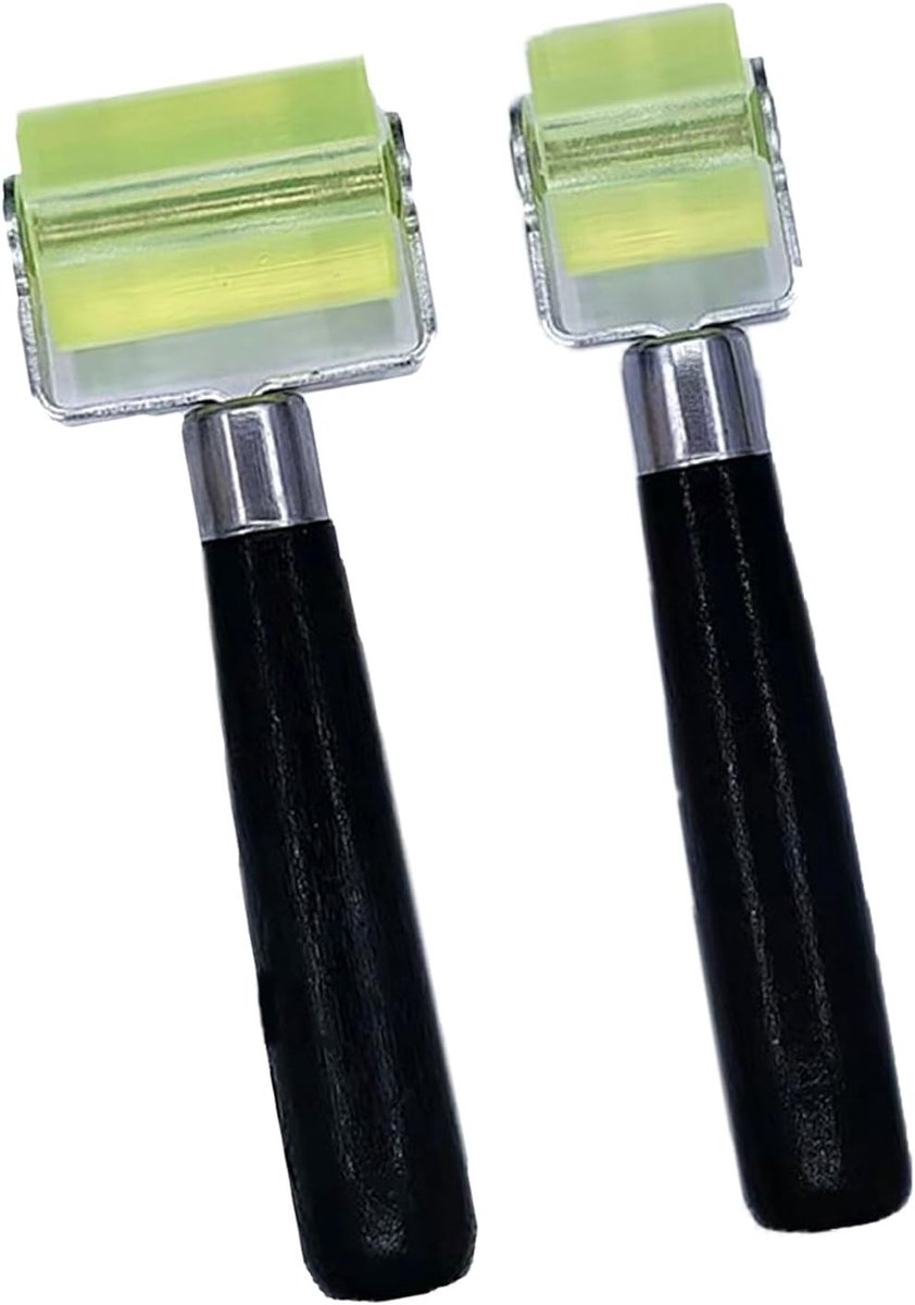 Set van 2 Drukrollers voor Behang en Lijmwerk - 30 mm en 50 mm Silicone Handdrukroller voor Randafwerking en Bitumen