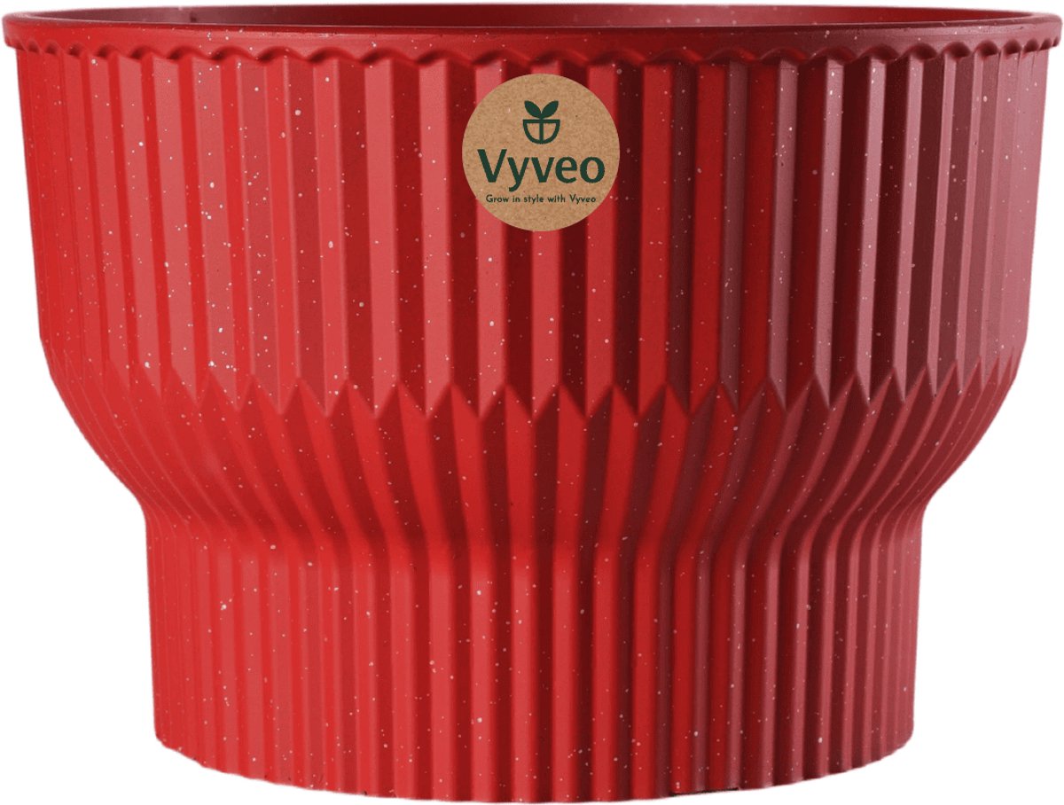 Vyveo - Bloempot Norma - 35x24 - Rood - Bloempot voor binnen en buiten - Lichtgewicht - Breukbestendig - Vorstbestendig - UV-bestendig