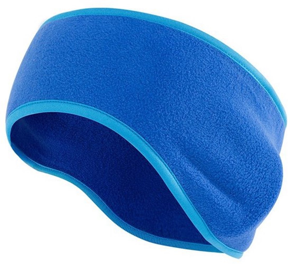 Winterhoofdband voor heren en dames met oorkappen en helende functies, sporthoofdband, blauw
