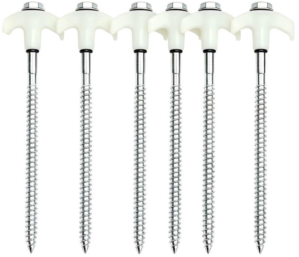 Haringen - 6-pack - 20*6 - 0,75cm diameter - Haringen - Vaste grondharingen - Grondverankeringsharingen - Insteekharingen - Tuingrondharingen - Duurzaam - Praktisch - Campingtenthaken geschikt voor harde grond en gazons