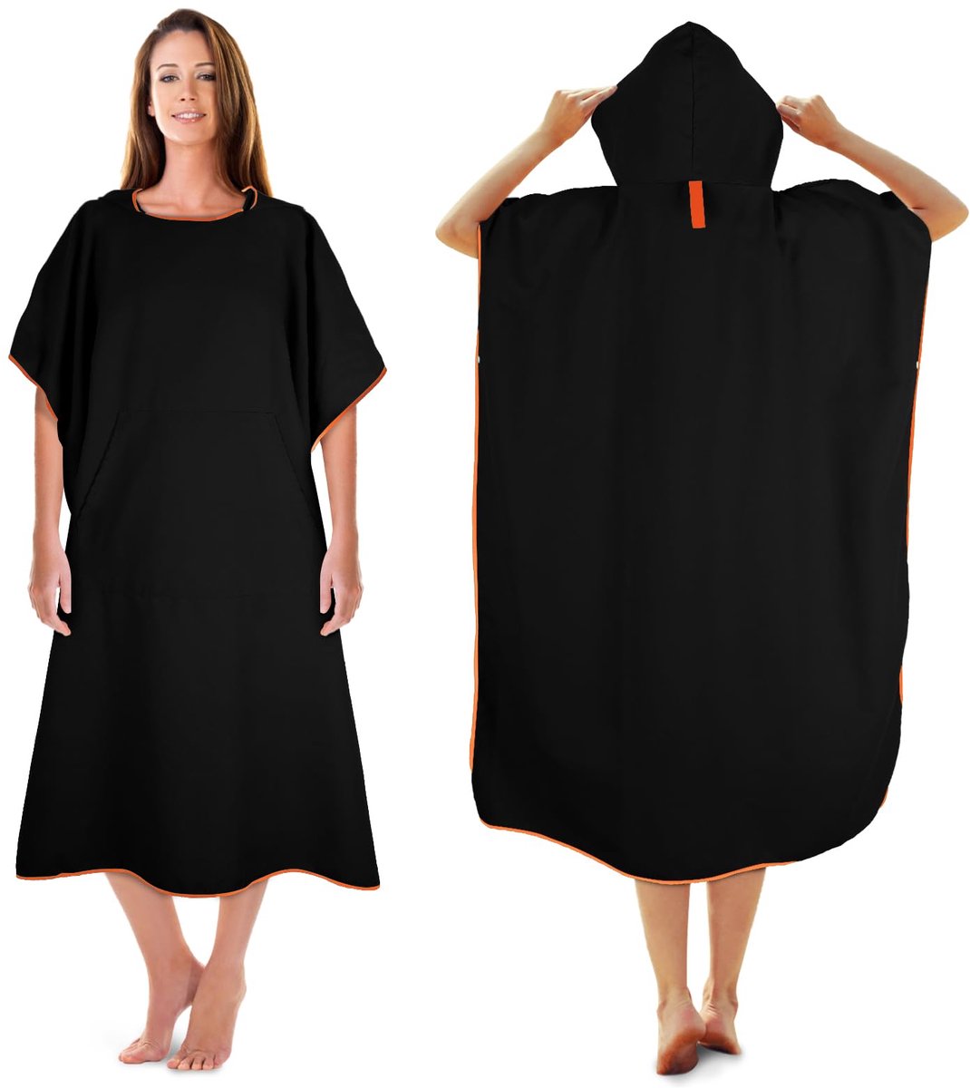 SnelShoppen - KUOGAS Badponcho Voor Dames En Heren, 110x74cm, Microvezel Handdoek, Ideaal Voor Strand, Zwembad, Camping En Thuisgebruik