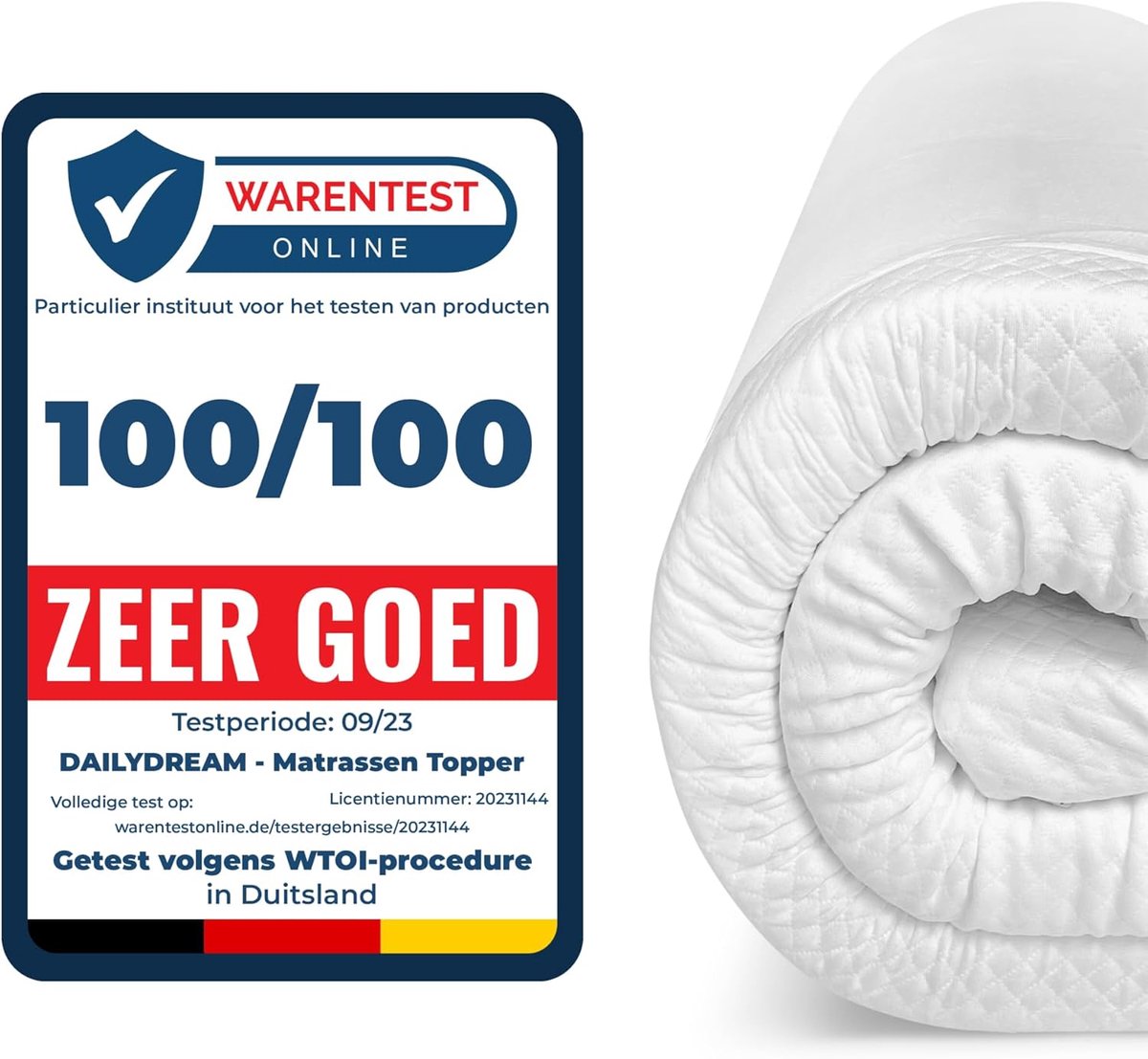 Dailydream comfortschuim matrastopper Model S/M, 140x200x4cm, Editie 7-zone - ShopVlot