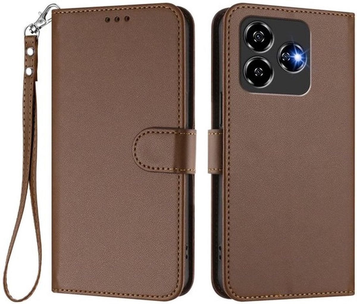 Leren Hoesje Luxe - Telefoonhoesje met Portemonnee - Schokabsorberend - 360° Randbescherming - Kaartvakken - Bruin - Telefoonhoes