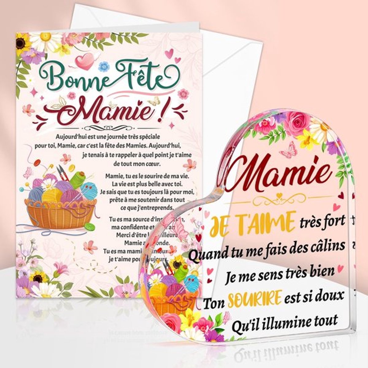 Wenskaart met Envelop - Wenskaarten Set - Wenskaarten Verjaardag - Wenskaarten zonder Tekst - Wenskaarten Box - Cadeau voor Oma - Kaart