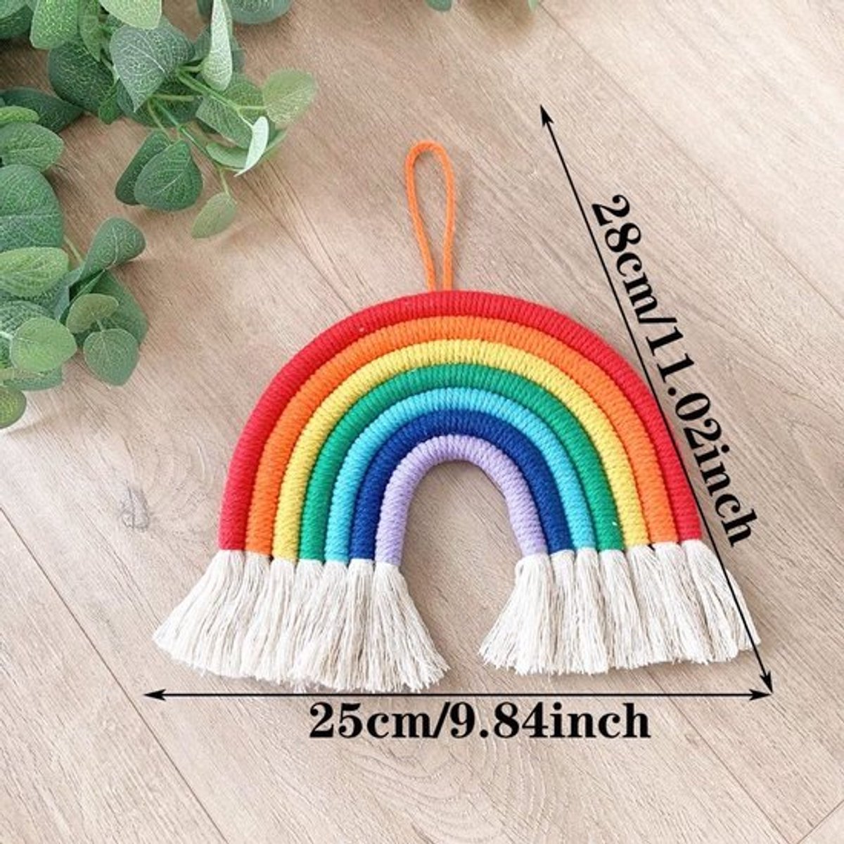 Wanddecoratie Handgeweven - Katoenen Draad - Kinderen - Slaapkamer - 25x28cm - 7 Kleuren Combinaties - Duurzaam - Muurdecoratie