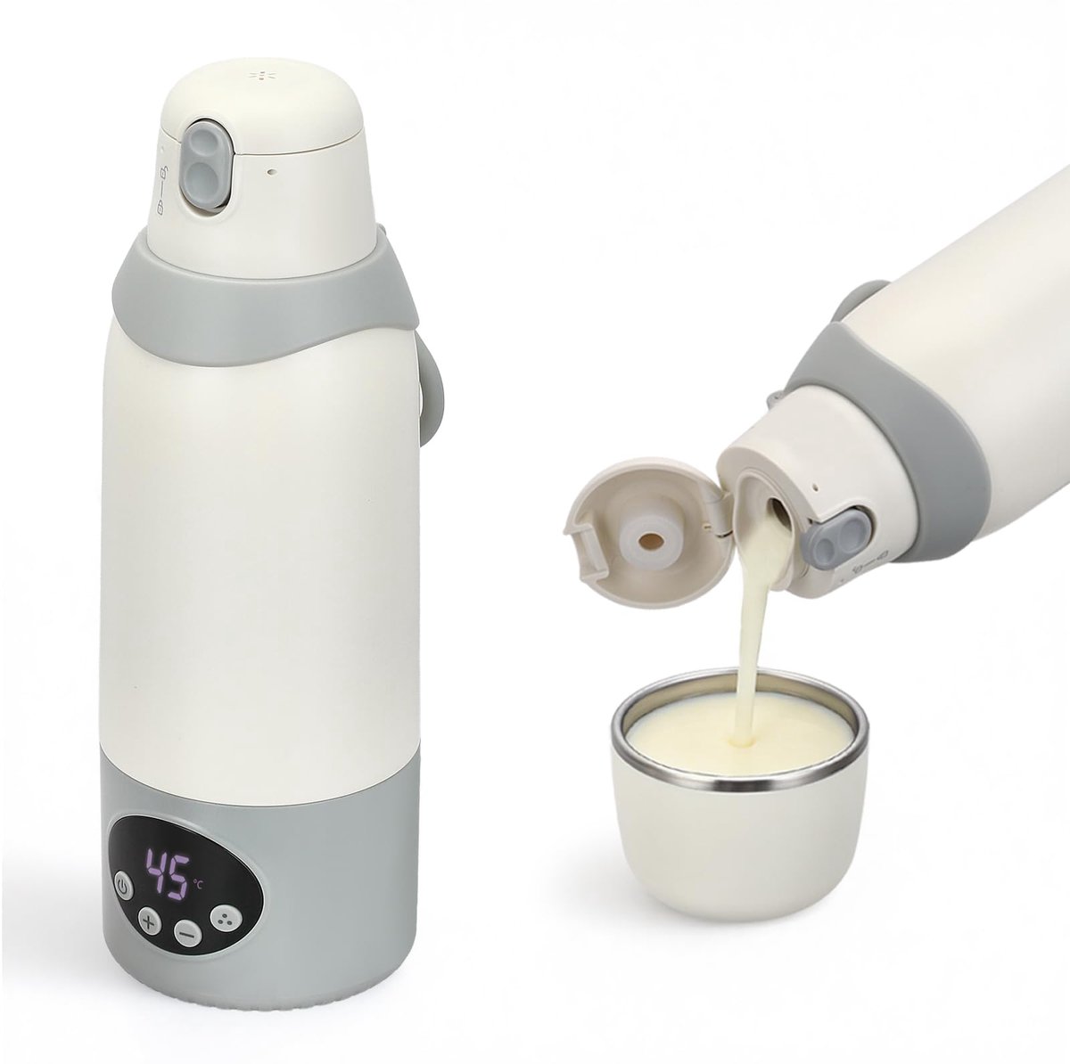 SnelShoppen - Flessenwarmer Baby's Onderweg 500 ml - 22standen, Pasteurisatie, 12000 mAh - Ideaal voor Reizen, Camping en Thuisgebruik