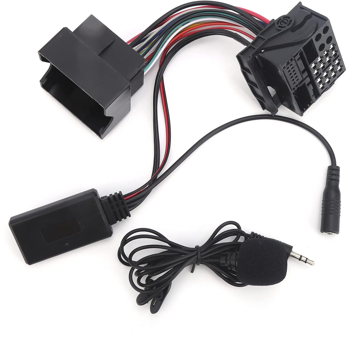 SnelShoppen - 12Pin Bluetooth 5.0 Aux Audio Adapter Auto Stereo Connector met Microfoon 59.1in Kabel voor Opel CD30 CDC40 CD70, Hoge Geluidskwaliteit