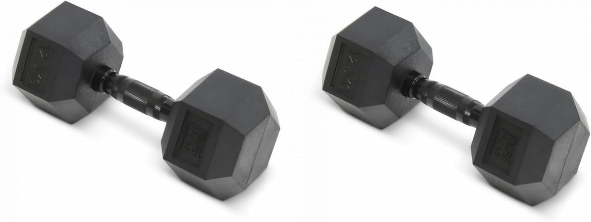 SnelShoppen - Hexa Dumbbells 12.5 kg (2 stuks) voor Krachttraining, Crossfit en Functionele Workouts, Hoogwaardige Materialen, Ideaal voor Thuis en Pr