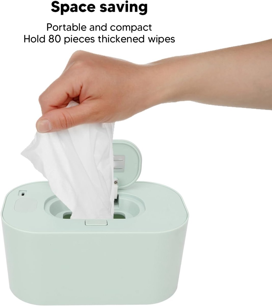 SnelShoppen - Babydoekjeswarmer USB, Draagbare Babydoekjesdispenser, ABS, Grote Capaciteit, Evenwichtige Verhitter, Thermostaat, Temperatuurregeling,