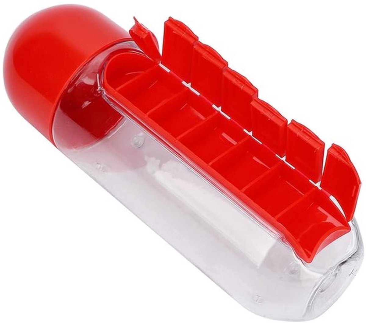 Pillendoos 2-in-1 Organizer - Pillendoosje Klein - Waterfles - Geneeskunde Opslag - Duurzaam Materiaal - Lekvrij Ontwerp - Medicatie Organizer