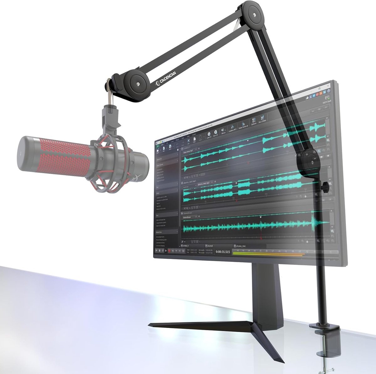 Microfoonarm 25 cm - Professionele overhead microfoonstandaard - 360° draaibaar - SnelShoppen