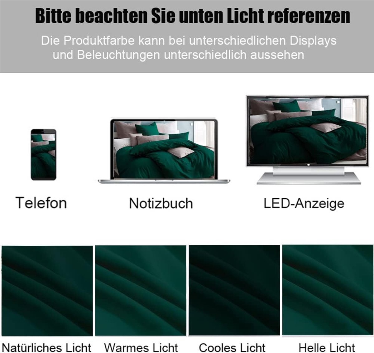 SnelShoppen - Dark Green Microfibre Bed Linen Set 135 x 200 cm - 4-Piece Non-Iron Duvet Cover + 2x 80 x 80 cm Pillowcases - Perfect voor Comfortabel S
