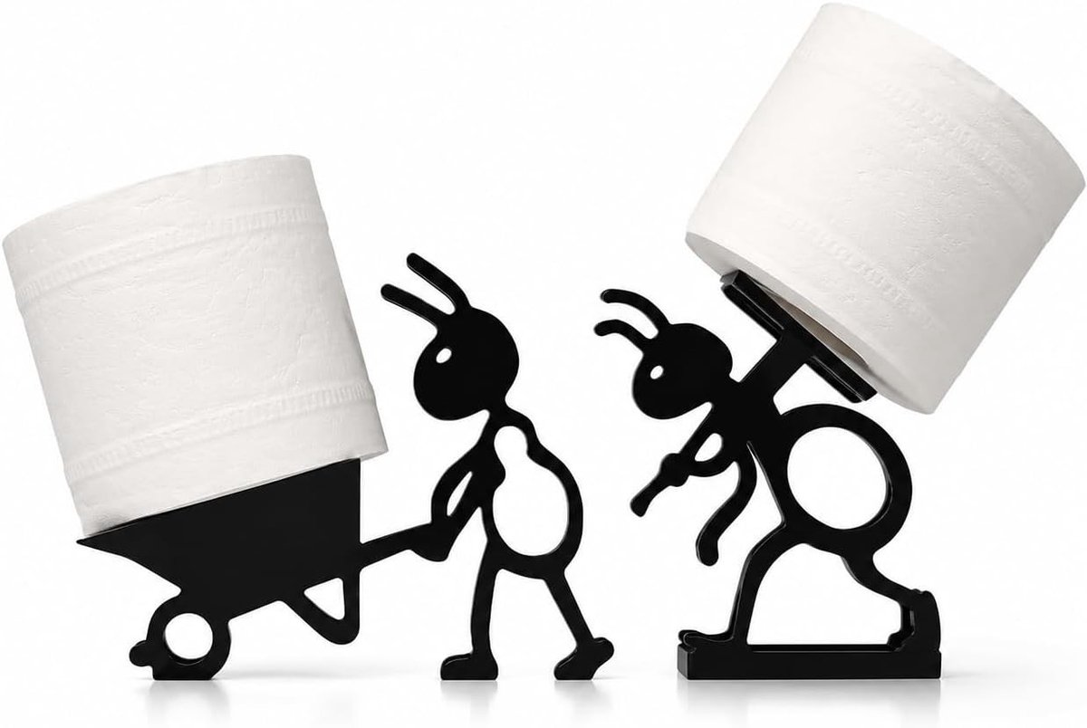 Unieke toiletpapierhouder in miervorm, 3D servetdispenser voor badkamer en keuken, decoratief en functioneel