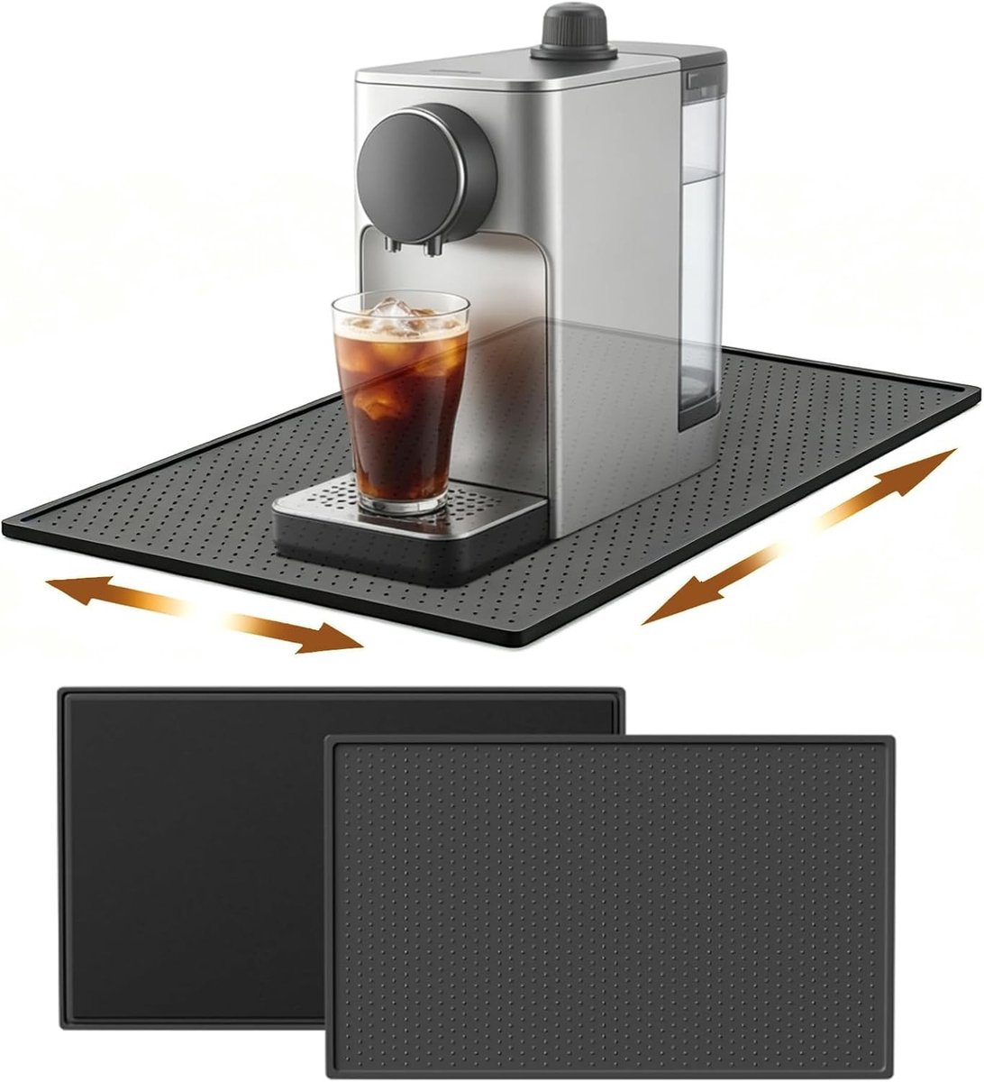 Hittebestendige siliconenmat voor aanrecht, 48 x 30 cm, antislip en waterdicht, ideaal voor koffiezetapparaat en luchtfriteuse, beschermt tegen krassen en vlekken