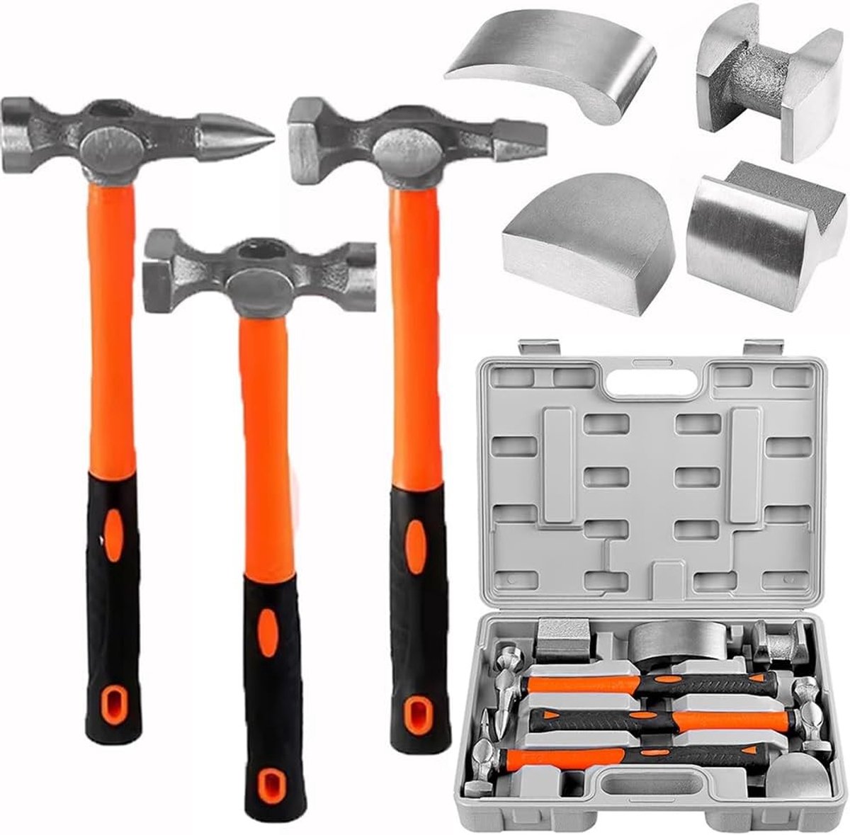 Gereedschapsset Carrosserie Reparatie - 7-delige Hamer en Pluggen Set - Ergonomische Handgreep