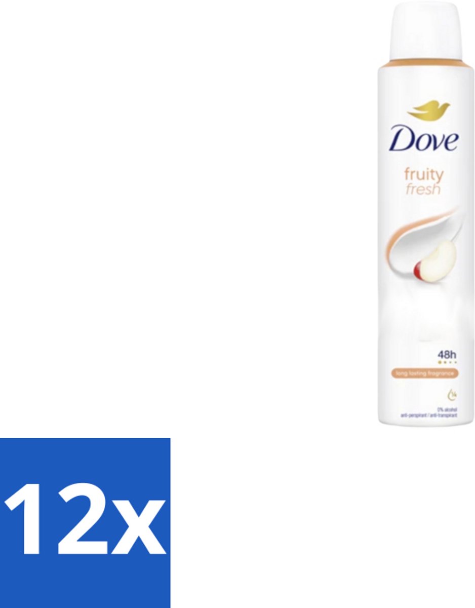 Dove – Deodorant Spray – Fruity Fresh – 200 ml - Voordeelverpakking - 12 stuks