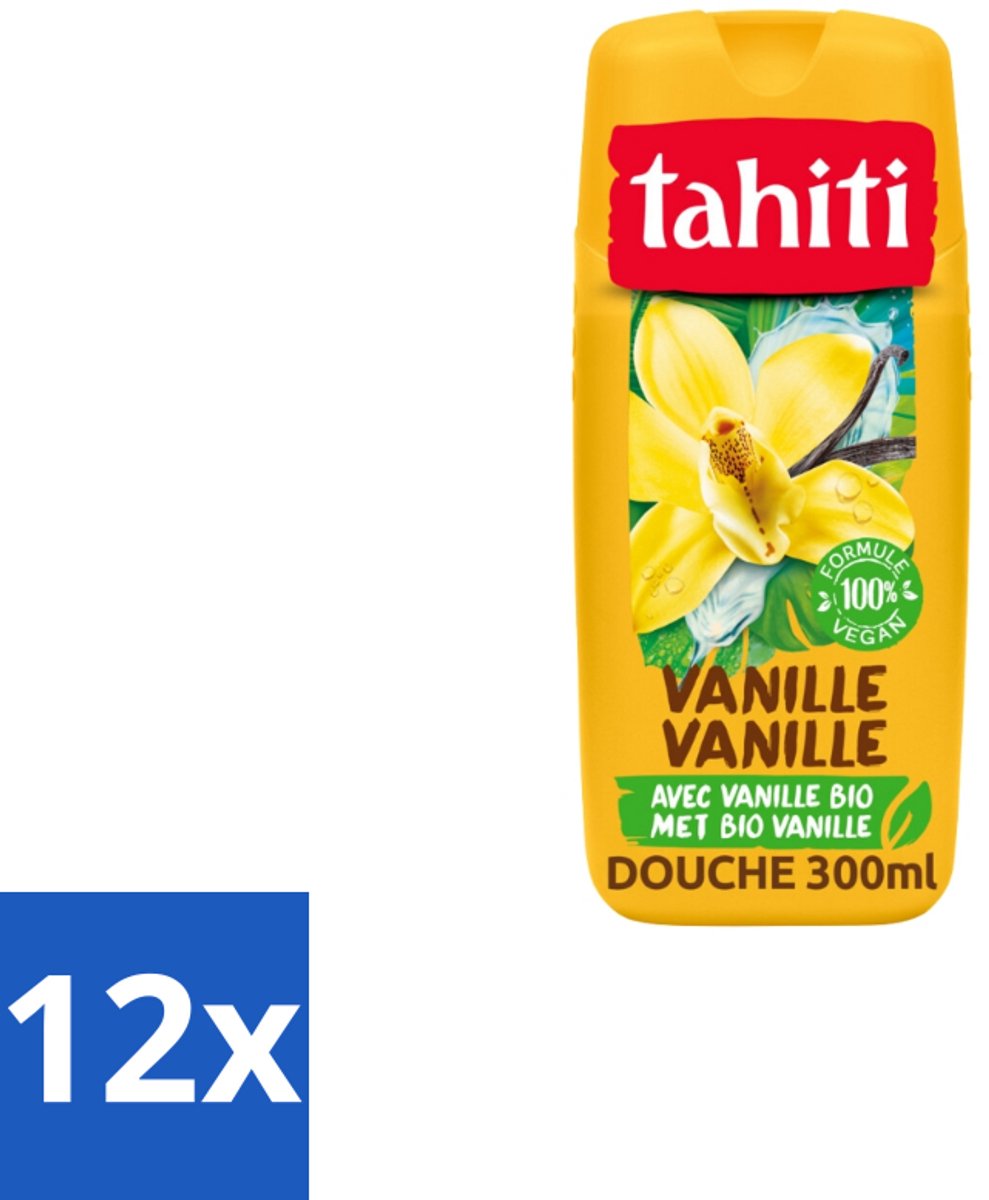 Tahiti – Douchegel – Vanille - 315 ml - Voordeelverpakking - 12 stuks