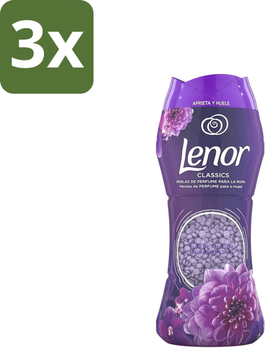 3 x Lenor Unstoppables – Geurbooster – Amethyst – 210 g - Geurbooster Was - Wasgeur - Wasgeur Intens - Wasgeur Langdurig - Wasgeur Amethyst