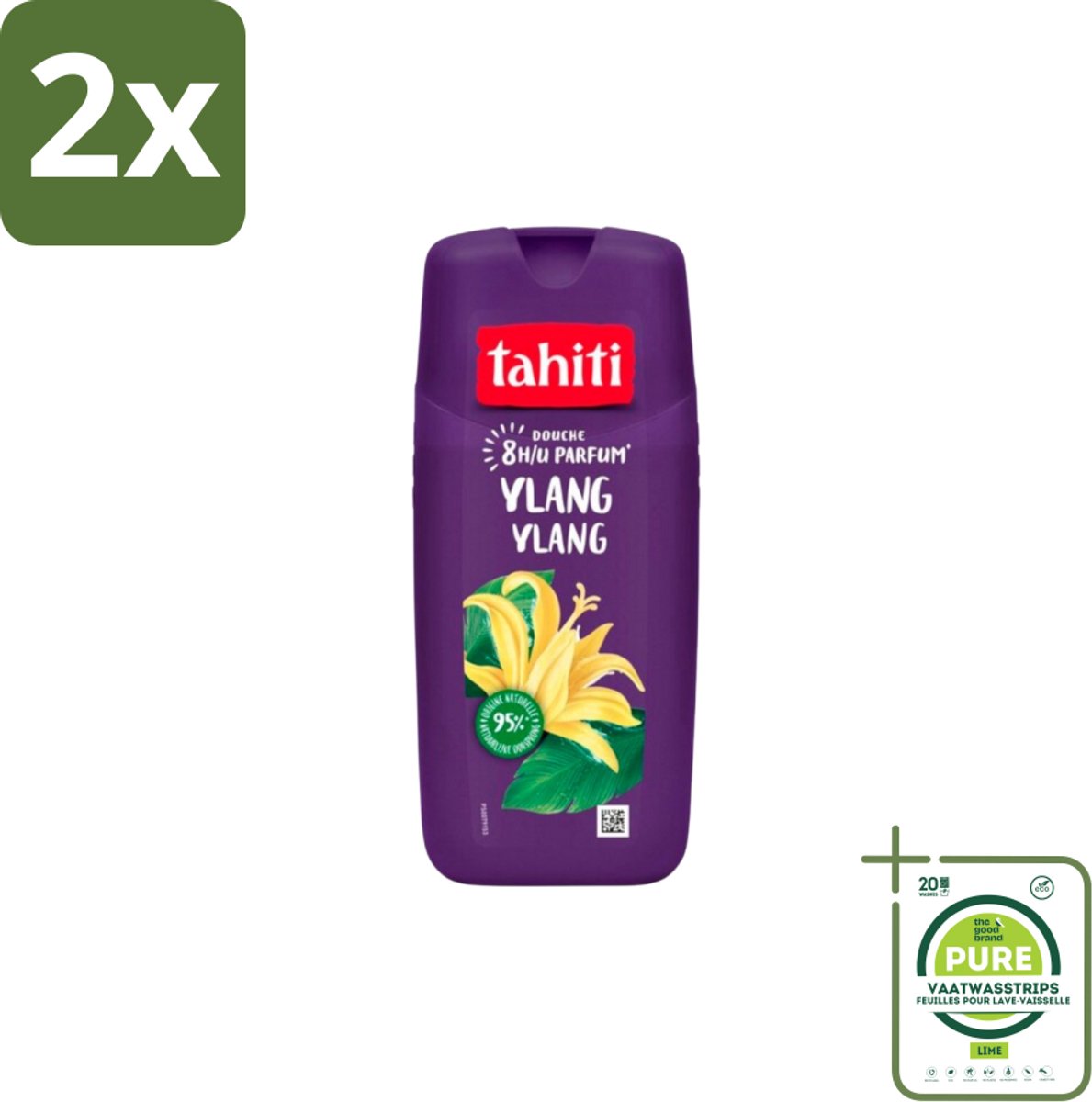 Tahiti – Douchegel – Ylang Ylang - 315 ml - Voordeelverpakking - 2 stuks - Douchegel tahiti - Ylang ylang douchegel