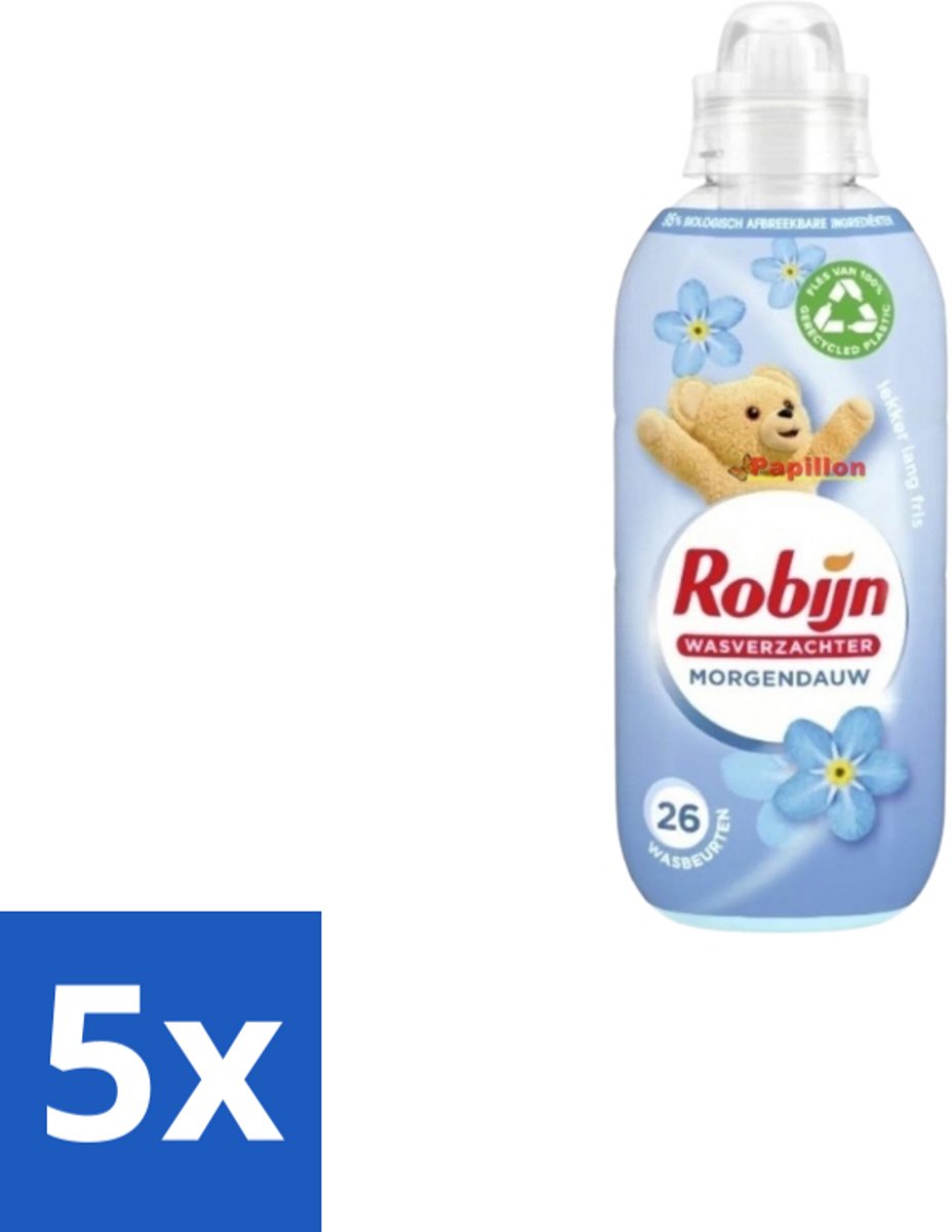 Robijn – Wasverzachter – Morgendauw – 650 ml - Bulkverpakking - 5 stuks