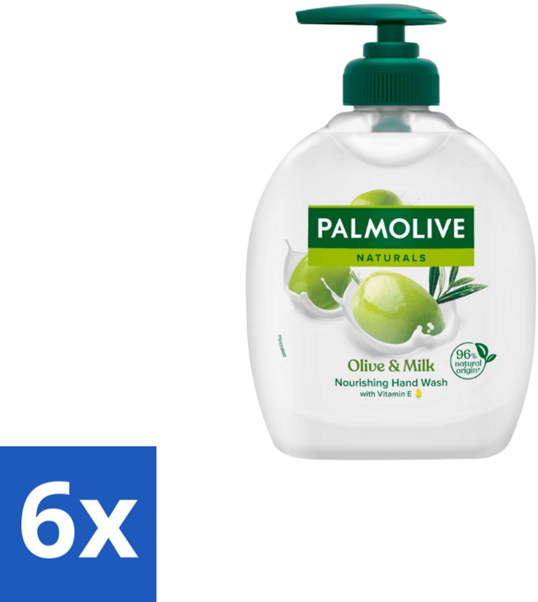Palmolive Handzeep Naturals Olijf Melk 300 ml - Voordeelverpakking - 6 stuks