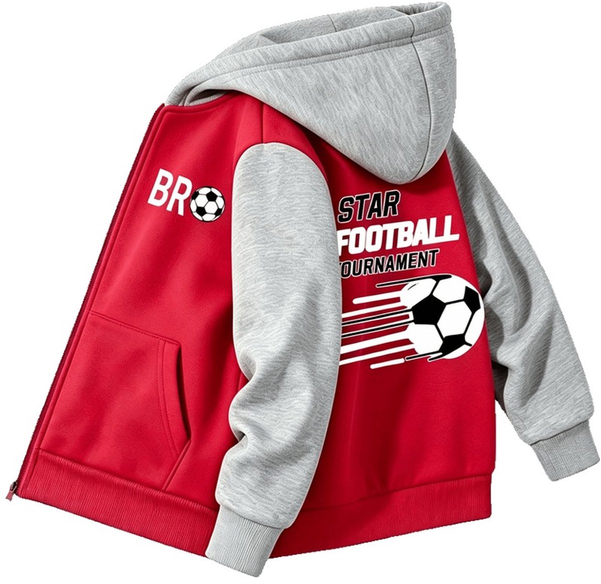 Currero Vest Jongens Met Rits Sweater Jongen Cardigan Gebreid Sweaters Hoodie Warme Trui Lange Mouw 9-10 Jaar Rood