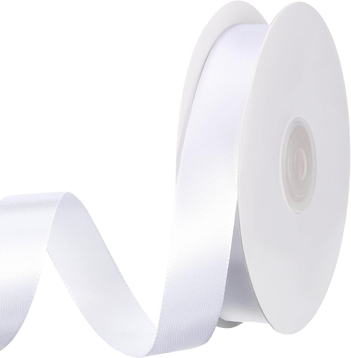 50 meter witte satijnen cadeau-ribbon van 20 mm voor Pasen, bruiloften, verjaardagen en decoratie, perfect voor cadeauverpakking en feestelijke gelegenheden