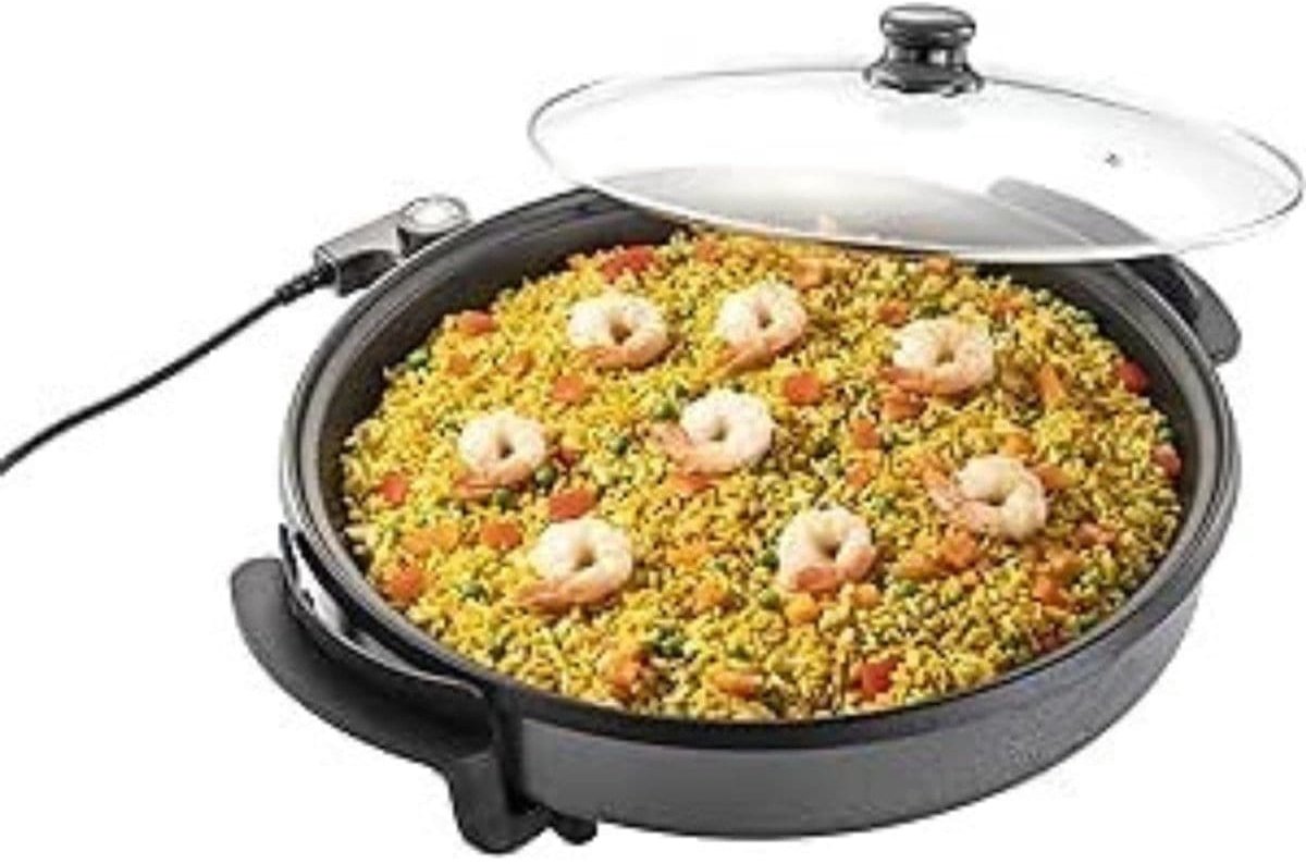 Klarven® Partypan Zwart - Diameter 42 cm - Perfect voor hapjes, airfryer en partyfood