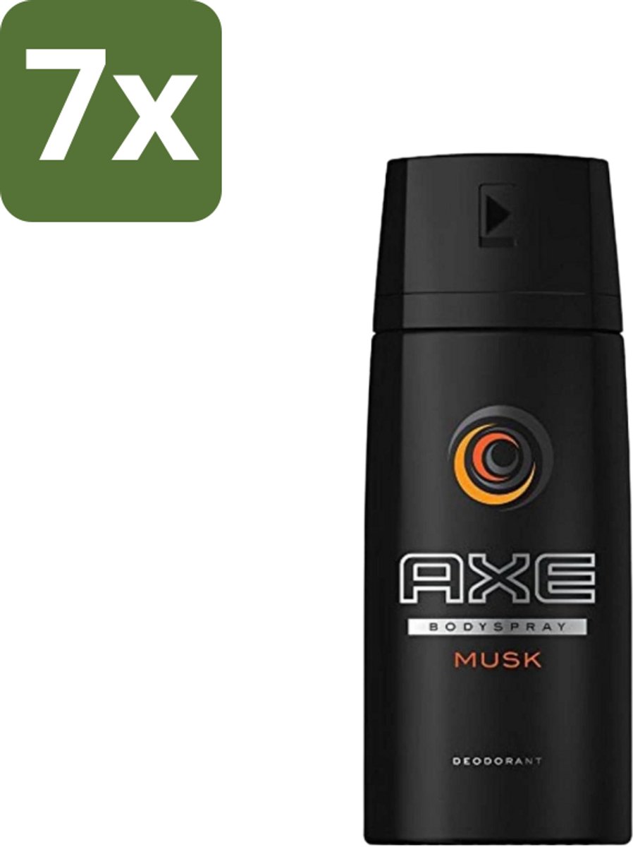 7 x Axe - Deodorant Bodyspray - Musk - 150 ml - Axe Musk Bodyspray - Deodorant Voor Mannen - Frisheid - Geur - Huidbescherming