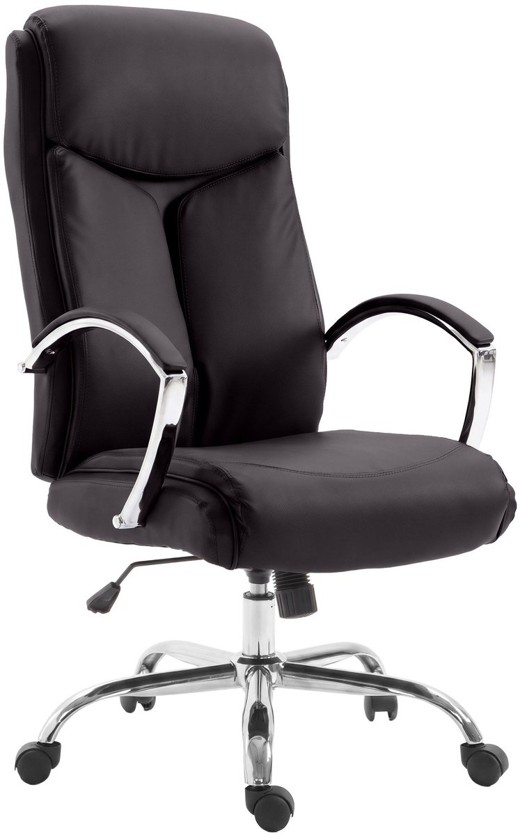 CLP Arlen Bureaustoel - Verstelbaar - Tot 140 kg - Lederlook - bruin