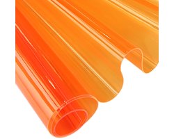 XHT 30 x 135 cm, transparant pvc-vinyl, 0,4 mm, neonkleuren, effen, waterdichte stof, superhelder, gespiegelde - ShopVlot