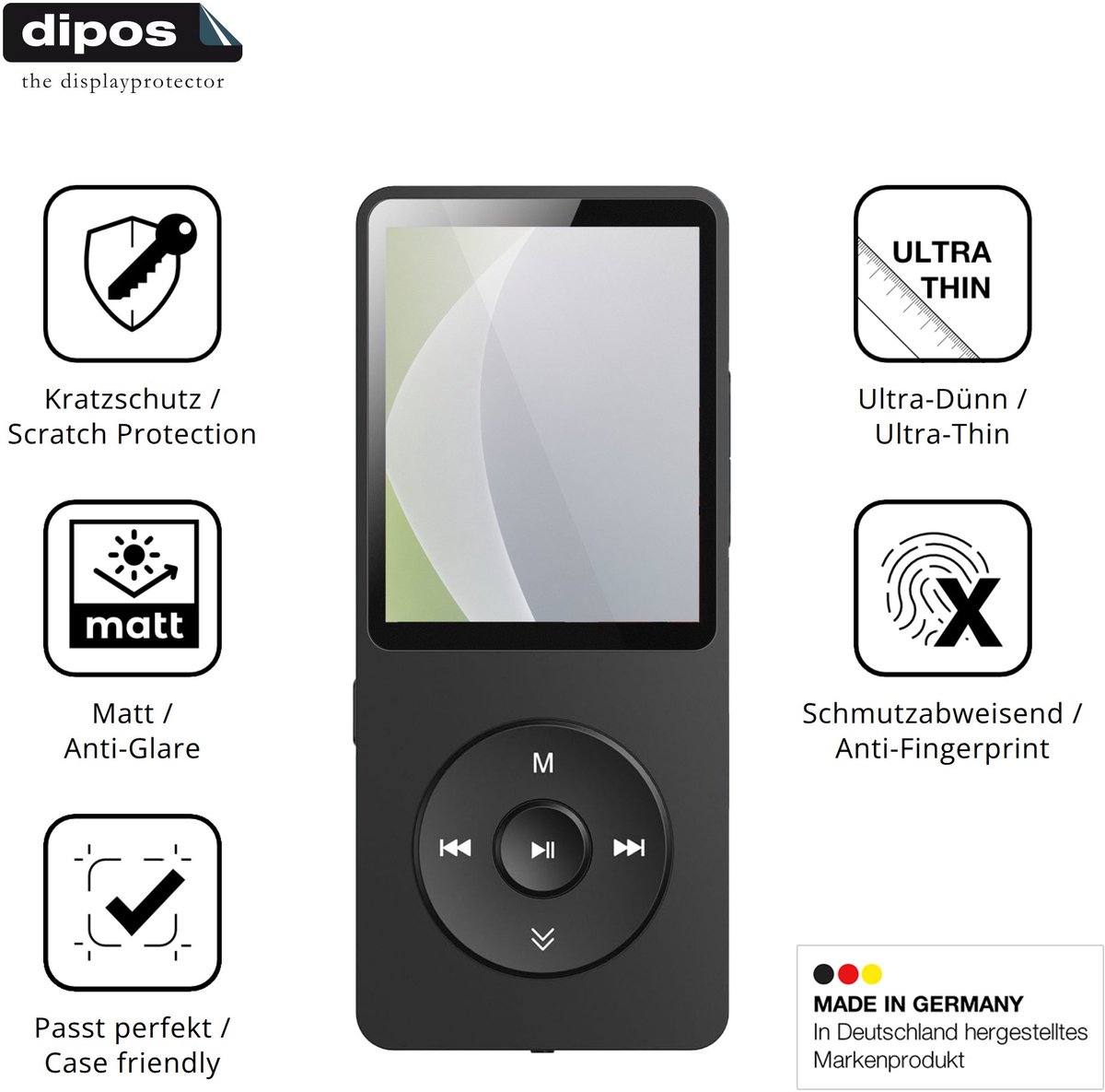 dipos – 4x Matte Beschermfolie geschikt voor AGPTEK A02ST | Krasbestendige & antireflecterende Screenprotector Ultra-Thin