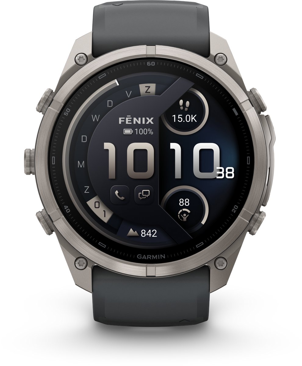 Garmin fēnix 9 Pro InReach/LTE - 51 mm - Multisport GPS-Smartwatch - 1.5" AMOLED-scherm - Titanium behuizing - Tot 31 dagen batterijduur