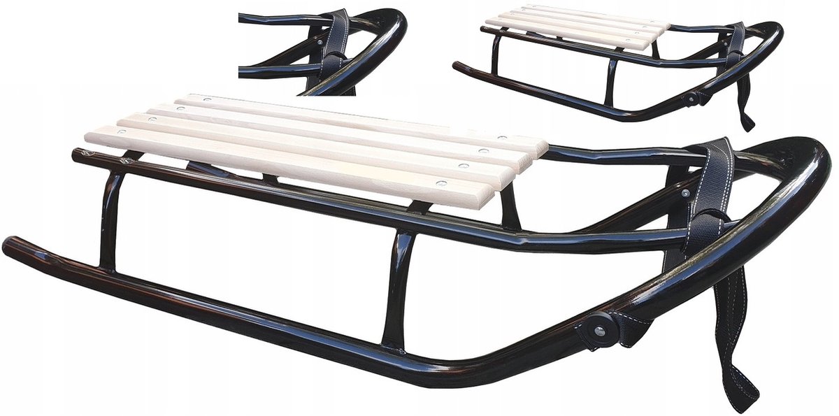 Stevige Metalen Houten Slee Sportline Snel - 150kg Draagkracht