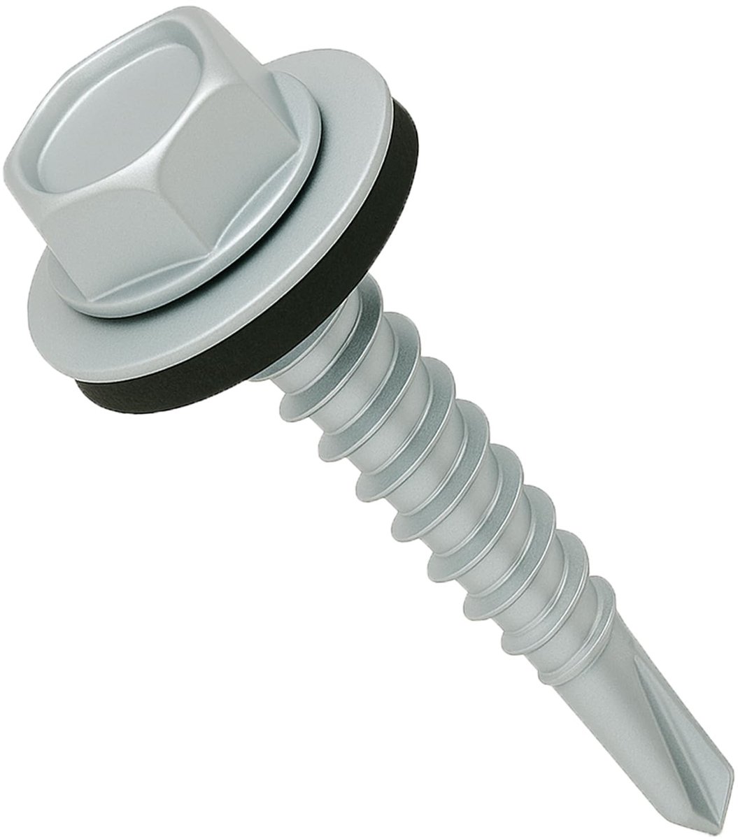 Solidchoice - Zelfborende Dakschroeven met Rubber Sealing Washer, 50 Stuks