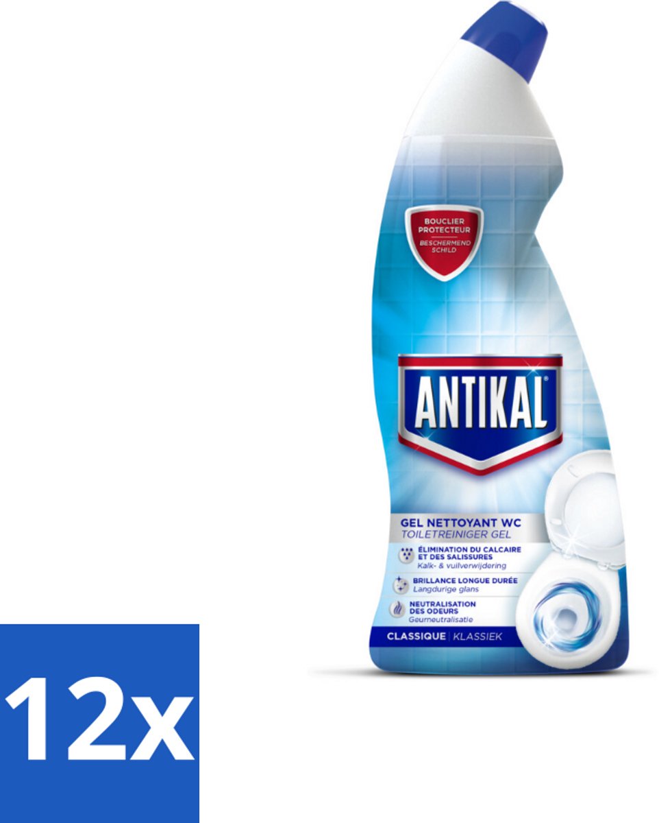 Antikal WC Gel 750 ml - Voordeelverpakking - 12 stuks
