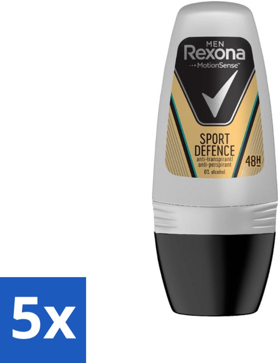 Rexona Men - Sport Defence - Deo Roll-on - 50 ml - Bulkverpakking - 5 stuks