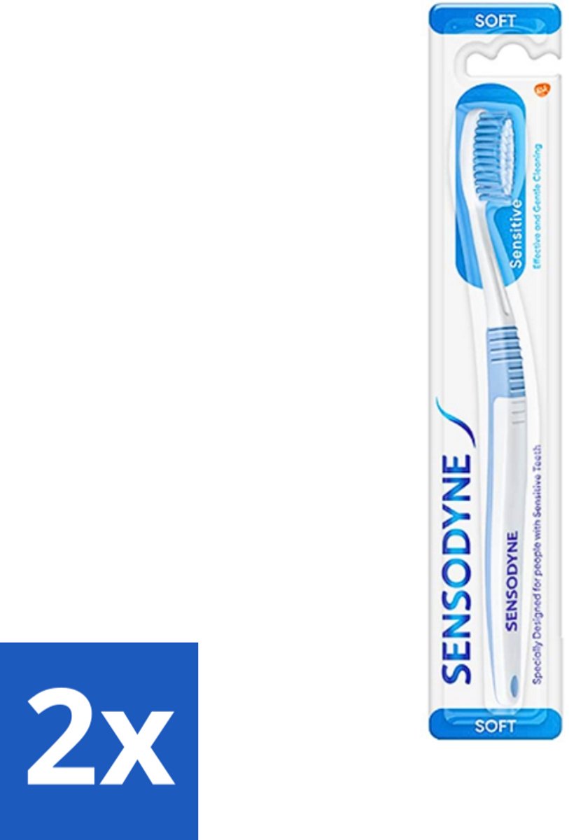 2 x Sensodyne - Tandenborstel - Soft - Voor Gevoelige Tanden - 1 Tandenborstel - Gevoelige Tanden - Zachte Tandenborstel - Tandvleesbescherming - Tandborstel Voor Gevoelige Tanden - Duoflex Nek