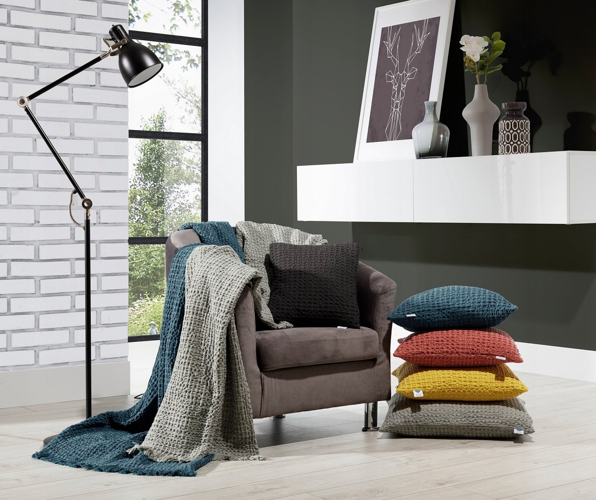 Vital Home Favo Bedsprei Geel 240x260 cm - 100% Katoen