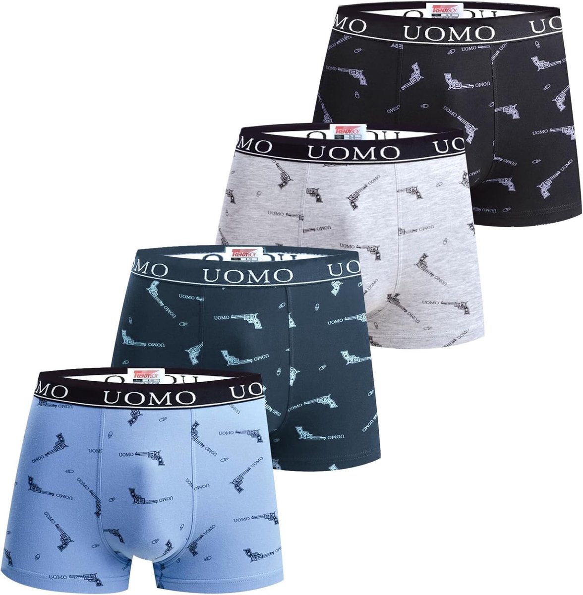 Comfortabele Katoenen Boxershorts voor Jongens, Set van 4 – Ultra Zacht, Multicolor, Maten 6-16 Jaar, Ideaal voor Dagelijks Gebruik en Sportactiviteiten
