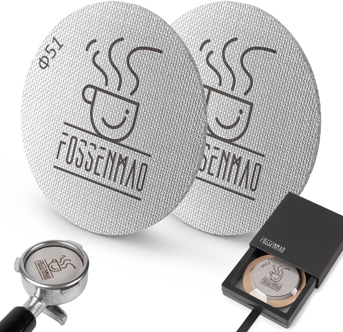 Elzusha - Herbruikbare Espresso Puck Filter van RVS met Geschenkdoos