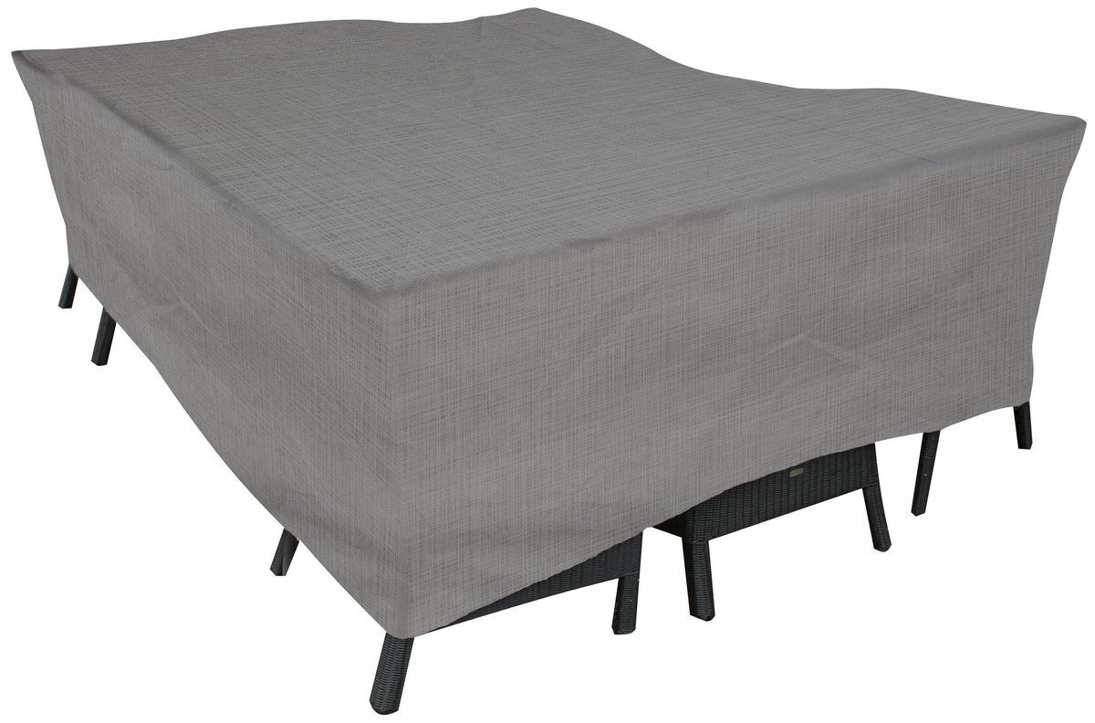 Eurotrail Waterdichte Hoes Voor Tuintafel met Stoelen, Zitgroep Hoes, Cantonic 165x150x100cm, Grijs Taupe