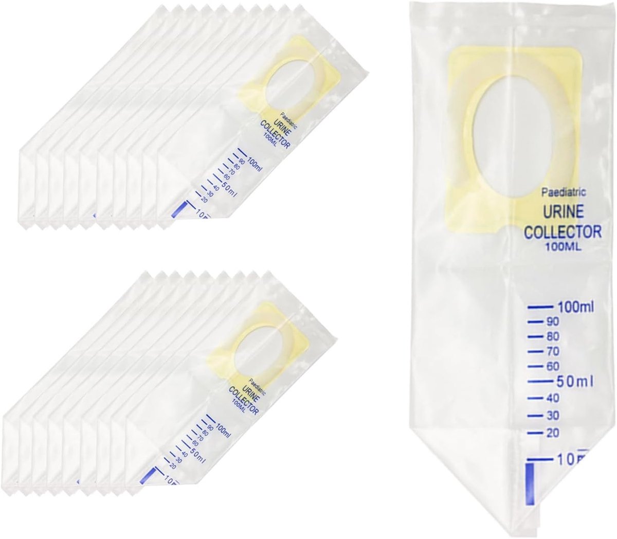 20 Stuks 100ml Draagbare Wegwerp Urinezakken voor Kinderen, Ideaal voor Reizen en Kamperen