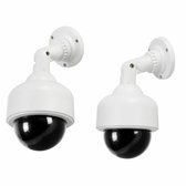 Narvie Dummy Camera Set van 2 – Nep Beveiligingscamera met Knipperende Rode LED – Binnen & Buiten – Wit