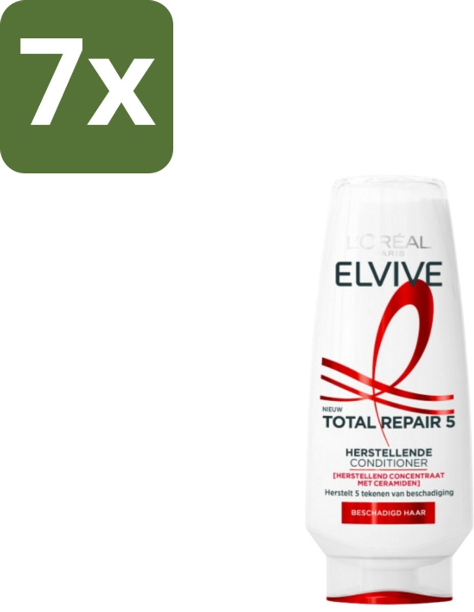 7 x L'Oréal Elvive Total Repair 5 Conditioner 200 ml - Herstel Haar - Beschadigd Haar - Ceramiden - Haar Herstel - Haar Verzorging