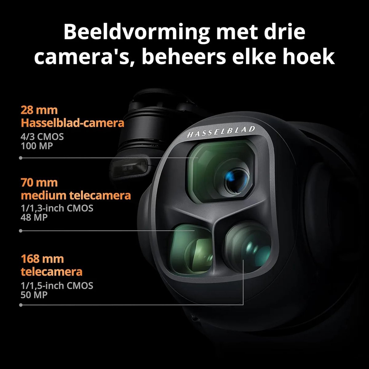 Drone 4K met drievoudige camera, 100MP Hasselblad, 30 km transmissie en 51 min vliegtijd thumbnail 2