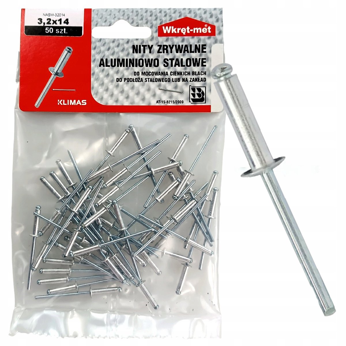 Blindklinknagels Staal-Aluminium 3,2x14 mm - 50 stuks
